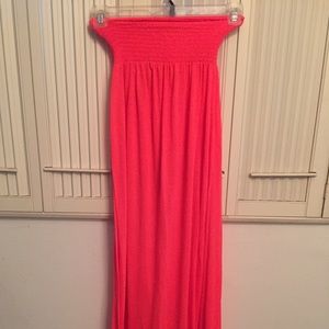Coral maxi dress