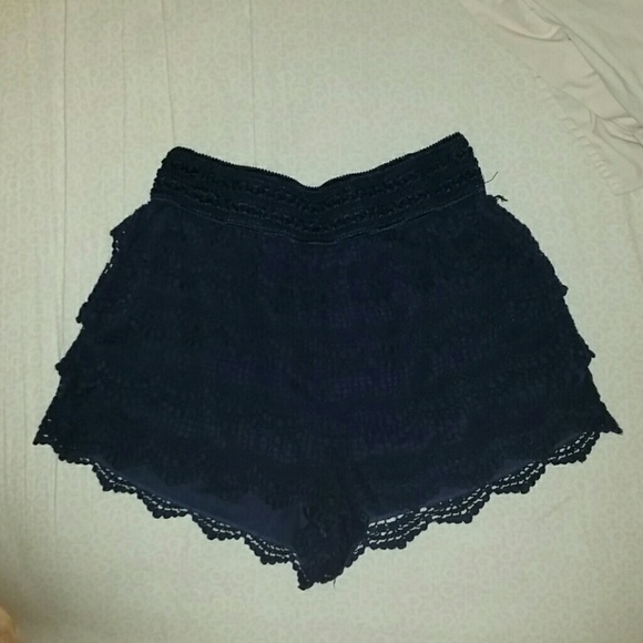 Lace high waisted shorts