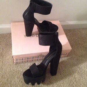 Rugged Babe Faux Nubuck Lug Heels