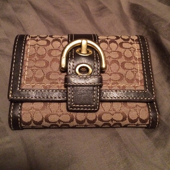 Authentic small brown Coach wallet