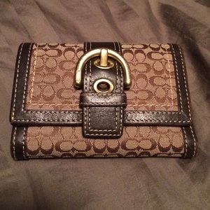 Authentic small brown Coach wallet