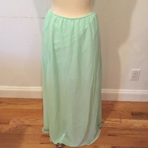 Maxi skirt-sheer with short underlay