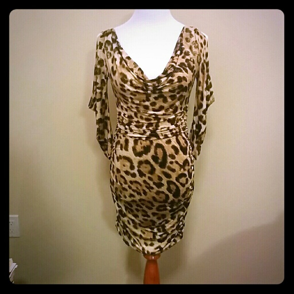 Leopard midi dress
