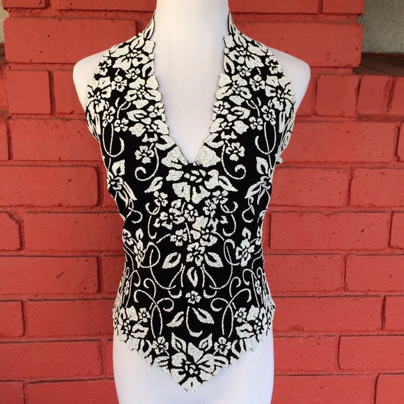 white beaded evening tops