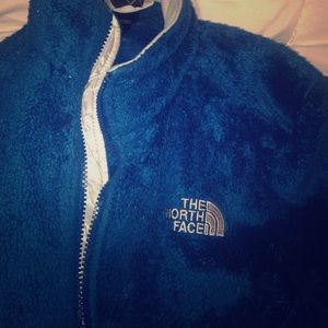 Fuzzy blue north face