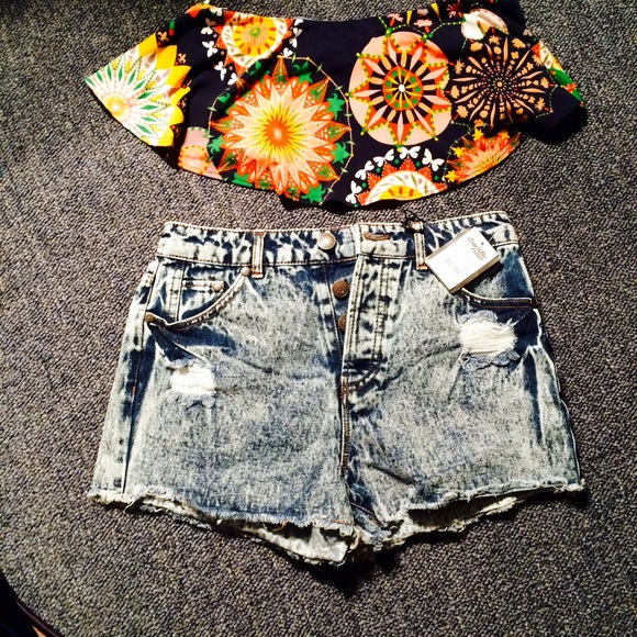 High Waisted Washed Denim Shorts!!!
