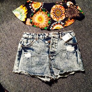 High Waisted Washed Denim Shorts!!!