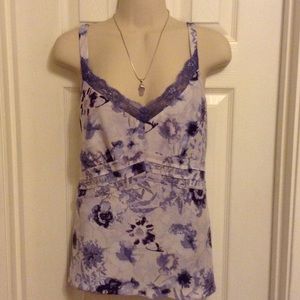 Ann Taylor lace trimmed top