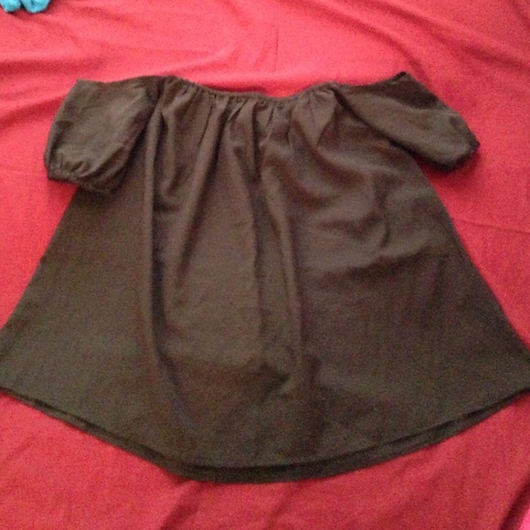 Black off shoulder top