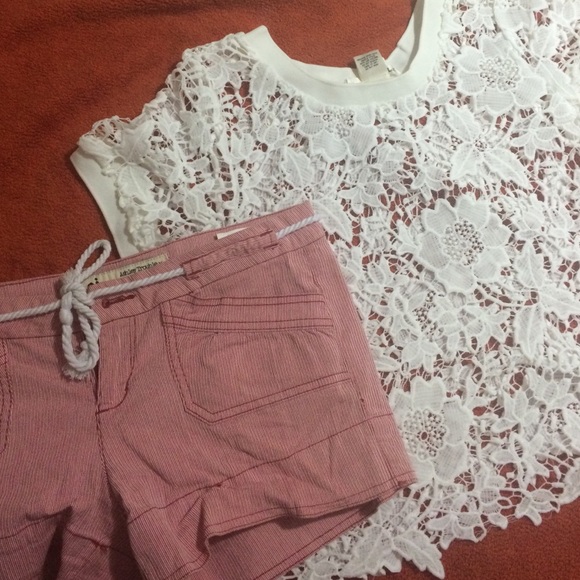 Red & White Shorts