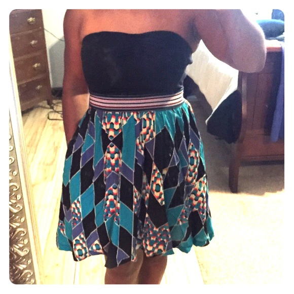 Multi- print tube top dress