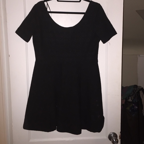 Black Aztec-style printed dress