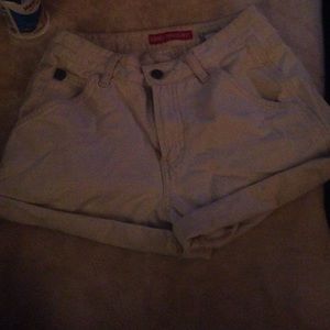 White high waisted shorts