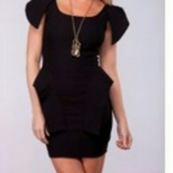 Black peplum dress