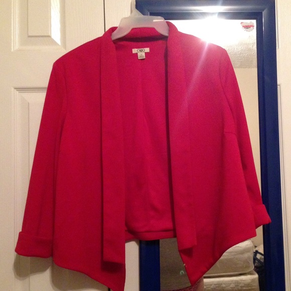 black and red dress with matching red blazer - Picture 3 of 3