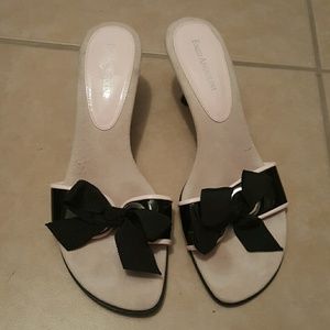 Black and pink shoes with ribbon, enzo Angiolini