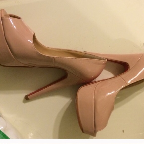 Nude peep toe heels size37/7