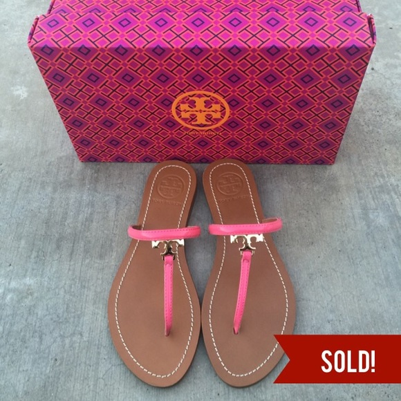 Tory Burch Shoes - {Tory Burch} T Logo Flat Thong Sandals
