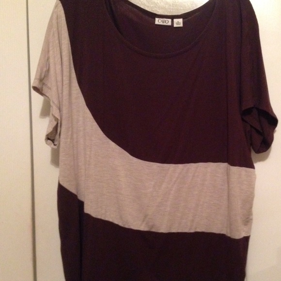 XL Brown and beige soft shirt - Picture 2 of 2
