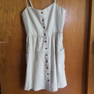 Oatmeal Button Up Dress