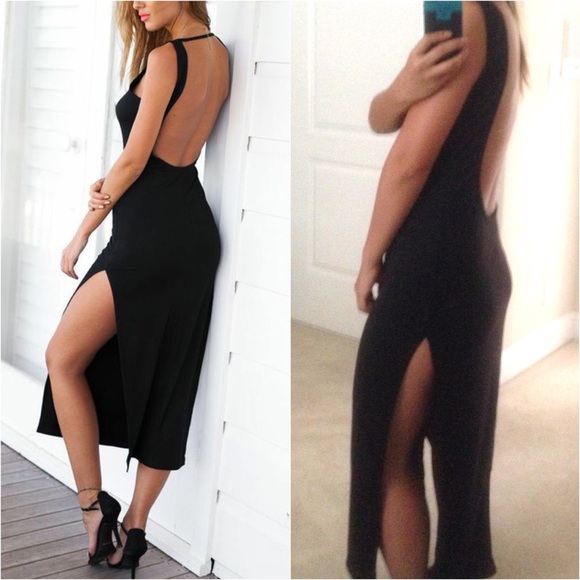 🚫BUNDLED🚫 Backless Mid-Length Dress - Picture 2 of 4