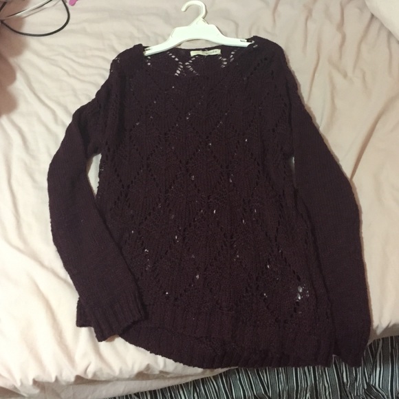 Burgundy knit sweater