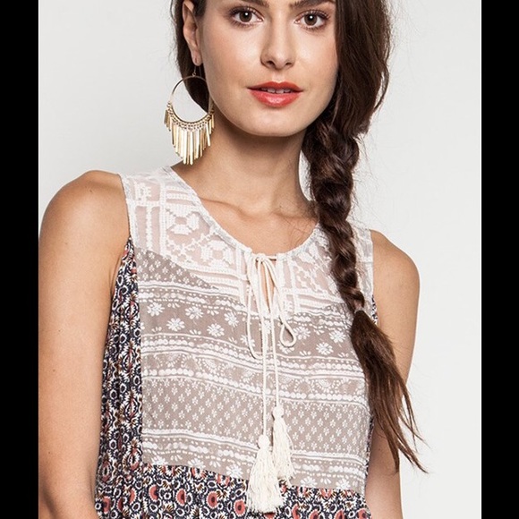 ️SOLD OUT Boho Crochet Lace Tassel Dress - Picture 4 of 4