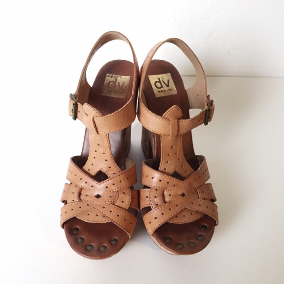 Dolce Vita Shoes - 🎉 HOST PICK! Dolce Vita - Cognac Perforated Heels