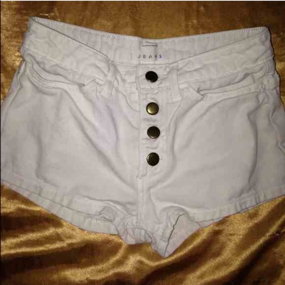 White shorts and blue crop