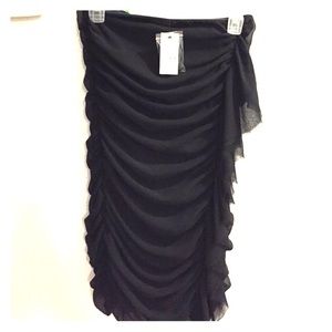 Express strapless ruffled dress
