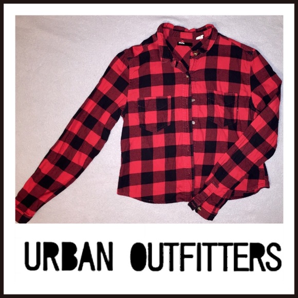 Urban Outfitters Tops - ❌SOLD❌❤️Urban Outfitters cropped flannel shirt❤️