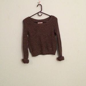 Crop top dark grey sweater