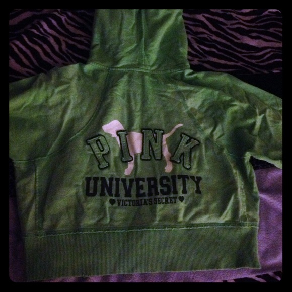 Vs pink crop hoodie