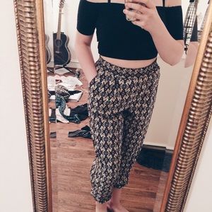 Flowy Tribal Print Harem Pants