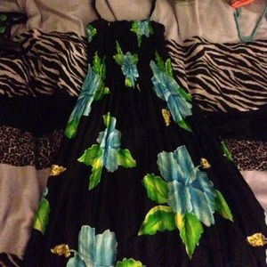 Black floral dress