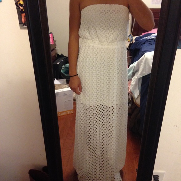 White Lace Maxi Dress