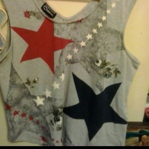 Red white and blue tank top