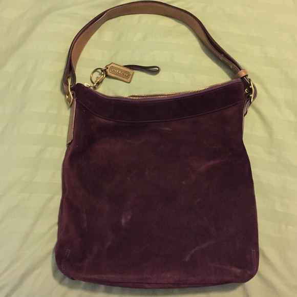 Authentic Suede Coach Bag