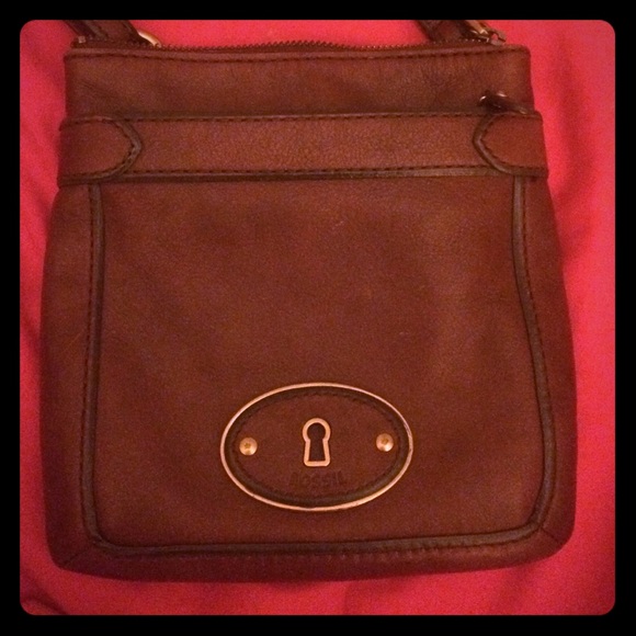 Fossil leather crossbody