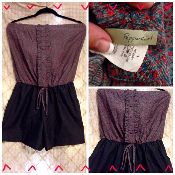 NEW! ONE PIECE STRAPLESS ROMPER W/SHORTS