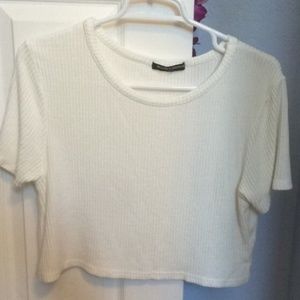 White boxy Brandy shirt.