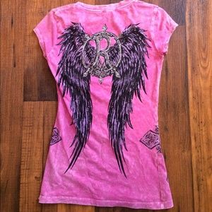 Affliction Xs bling shirt