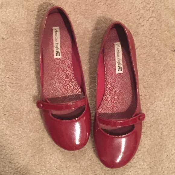 Red ballet flats size 11
