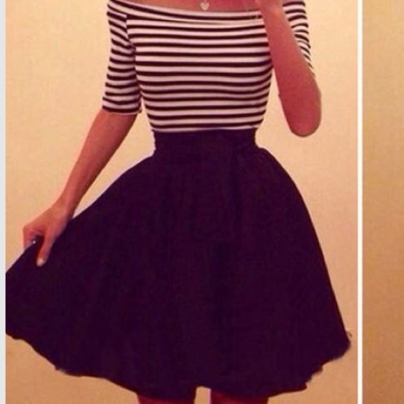 Black and white stripe dress SO CUTE💃