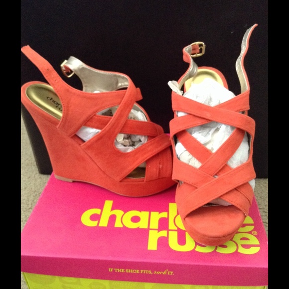 Coral Strappy Charlotte Russe Heels Size 7