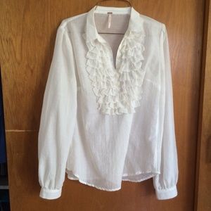 Ruffle Long Sleeve Top