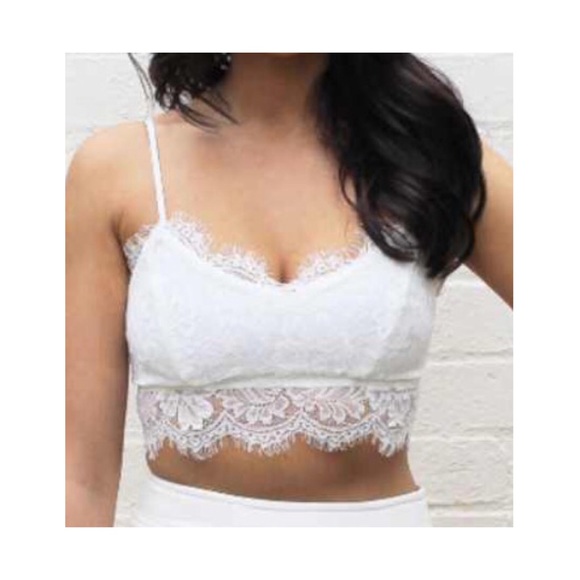 Eyelash Lace Crop Top