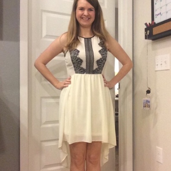 Ivory and black lace dress- never worn