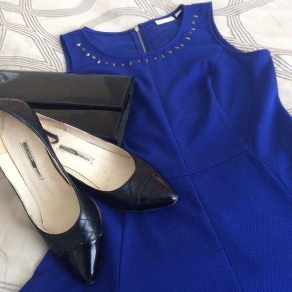 Cobalt Blue A-line dress/skater dress- NY & Co