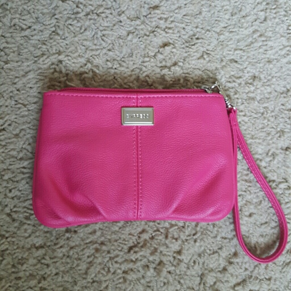 NWOT Express pink leather wristlet